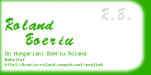 roland boeriu business card